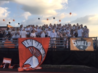 the student body cheering section